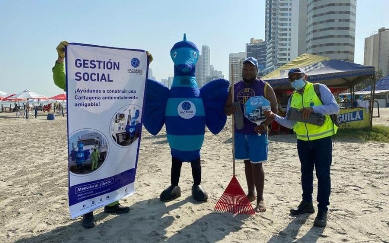 jornada integral de limpieza en las playas de Bocagrande